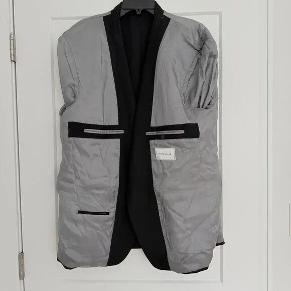 Peter Millar 100% Wool Blazer Black 48R Classic Fit